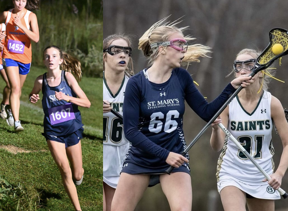 Photos of Meagan Miller (8; left) and Leighton Visinsky (8; right) courtesy of St. Marys athletic department