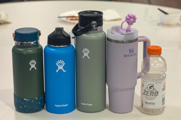 St. Mary's students carry water bottles such as Hydro Flasks and Stanleys around at school to keep themselves hydrated. 