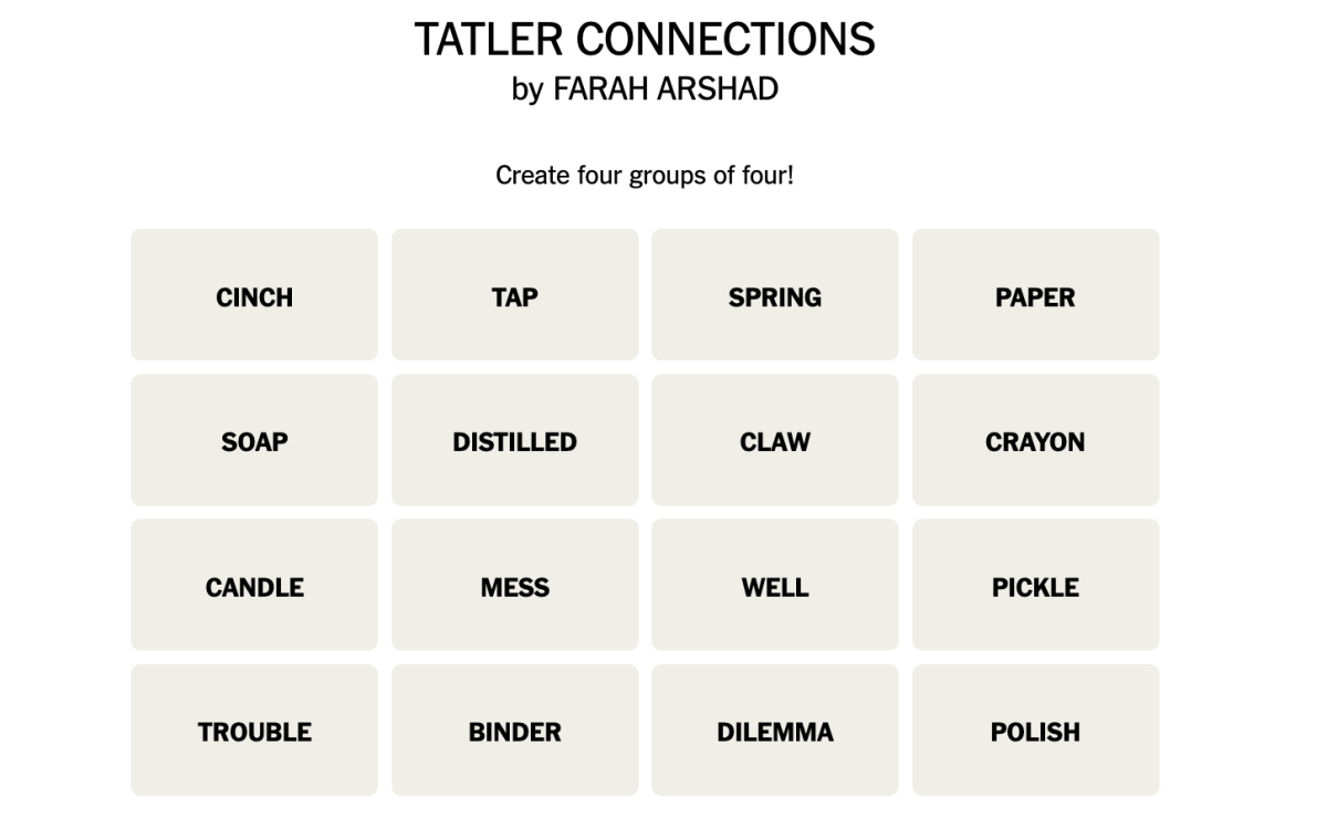 Tatler Connections Week 19