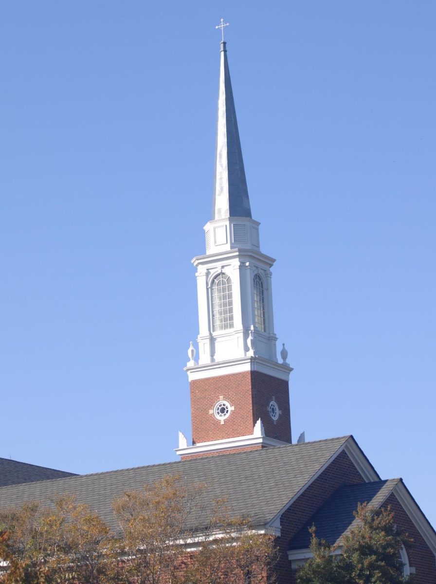 The Church of the Holy Communion produces a bell noise heard multiple times a day by students. 