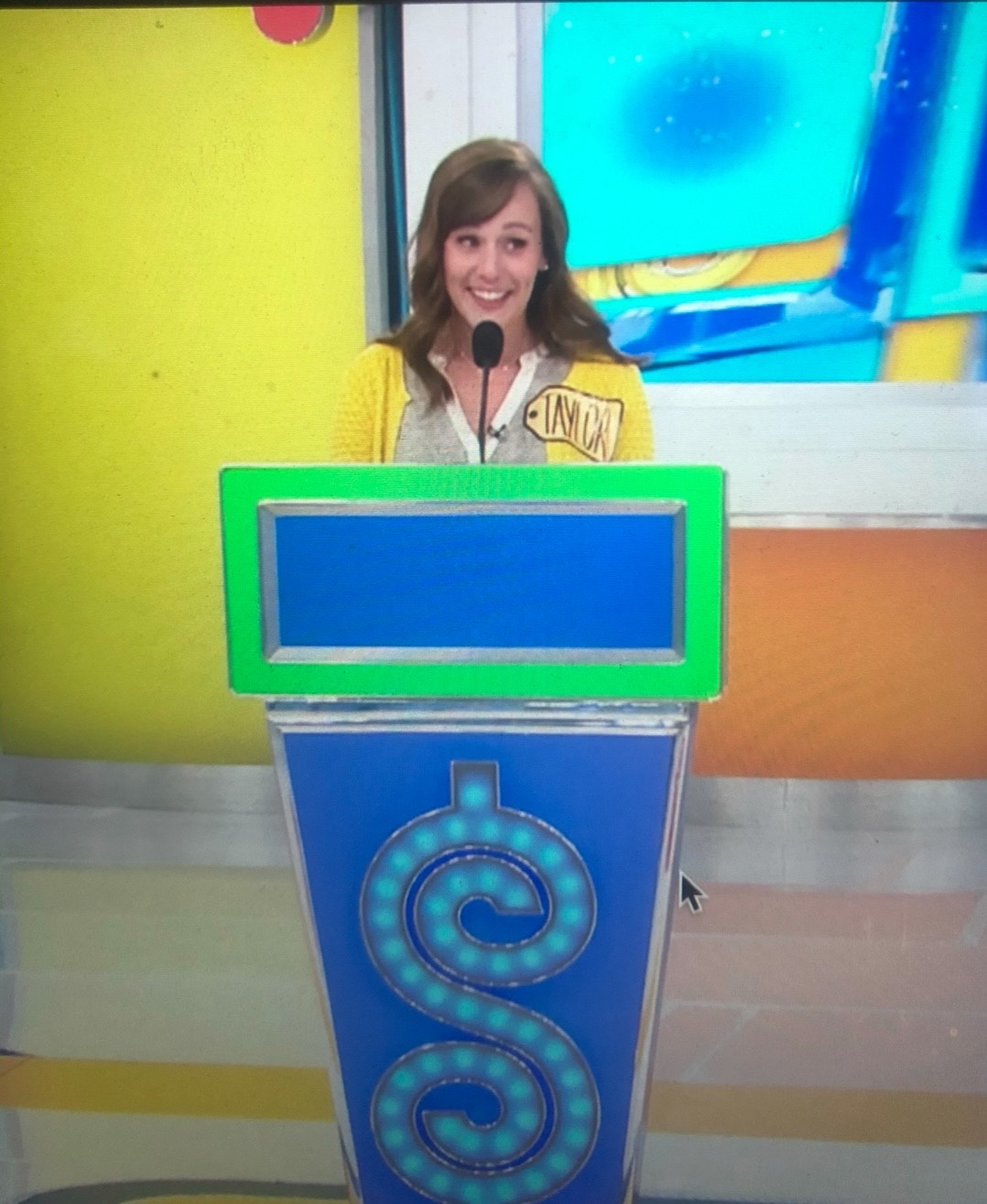 Performing Arts Teacher Taylor Ragan takes the stage during the national game show "The Price is Right". 