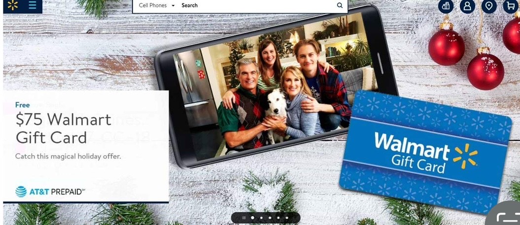 Taylor Ragan poses for a family photo in a holiday Walmart advertisement. 