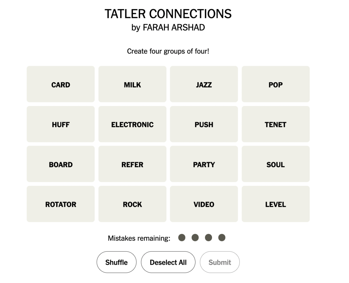 Tatler Connections Week 20