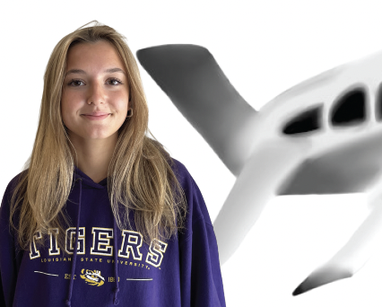 Senior Cat Coryat Flying through the Storm